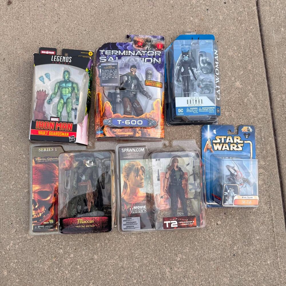 Action Figure Lot Marvel Legends Terminator Star Wars Catwoman Spawn NIB